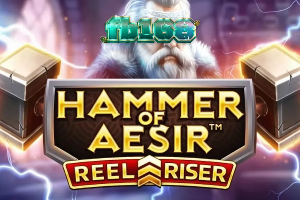 Tampilan visual slot Hammer of Aesir dengan tema mitologi Nordik